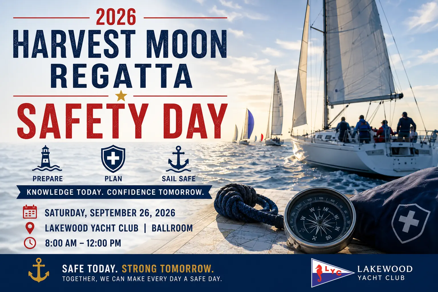2026 Harvest Moon Regatta Safety Day Set for September 26 at Lakewood Yacht Club